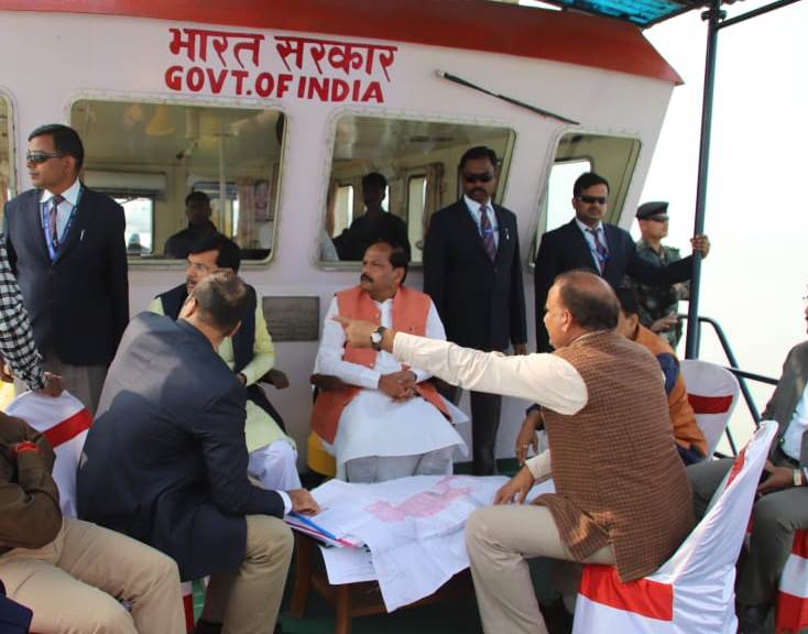 CM reviews bridge and port construction work on river Ganga in Sahebganj
