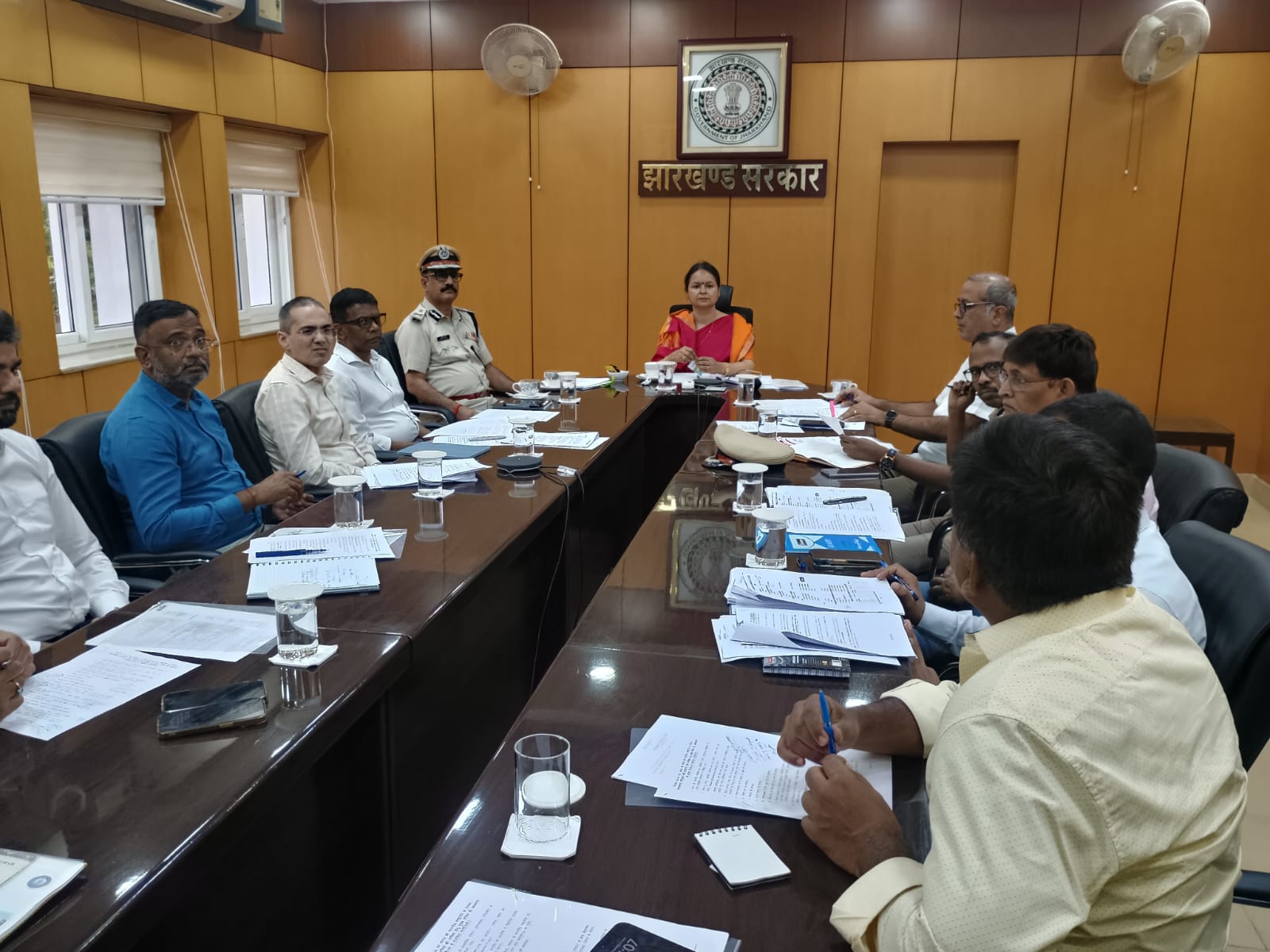 A-review-was-held-under-the-chairmanship-of-the-Chief-Secretary-regarding-the-preparations-during-the-visit-of-President-Draupadi-Murmu-to-Deoghar-on-June-10-11