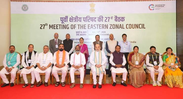 Union-Home-and-Cooperation-Minister-Amit-Shah-today-chaired-the-27th-meeting-of-the-Eastern-Zonal-Council-in-Ranchi-the-capital-of-Jharkhand