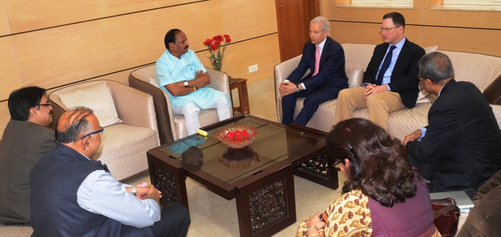 मुख्यमंत्री श्री रघुवर दास से आज अमेरिकी राजदूत श्री केनेथ जस्टर ने मुलाकात की