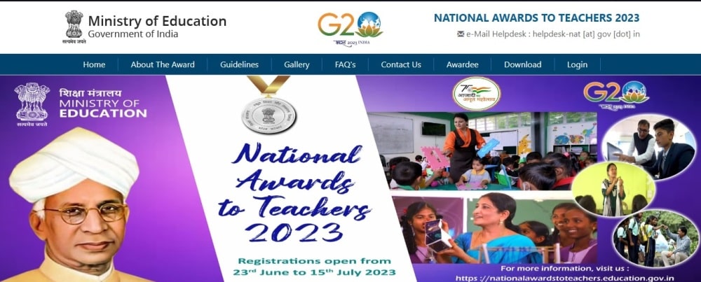 राष्ट्रपति 75 चयनित शिक्षकों को वर्ष 2023 के राष्ट्रीय शिक्षक पुरस्कार से सम्मानित करेंगी