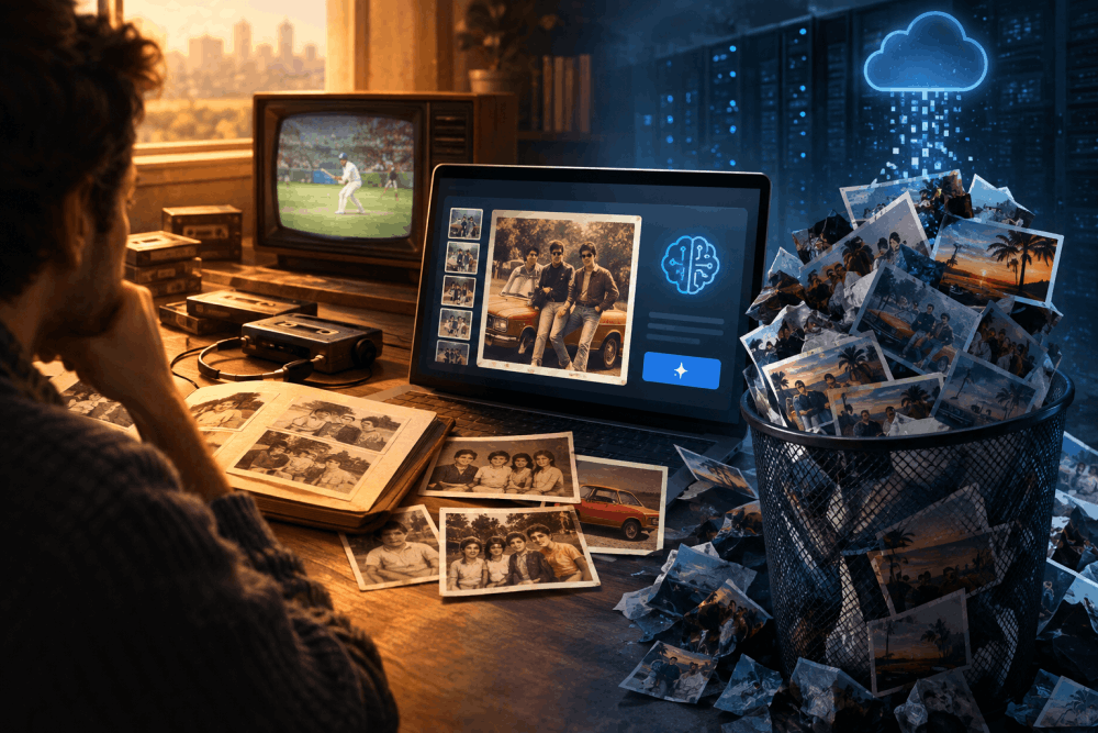 The Hidden Cost of AI Nostalgia: When 1980s Memories Become Digital Waste The Hidden Cost of AI Nostalgia: When 1980s Memories Become Digital Waste