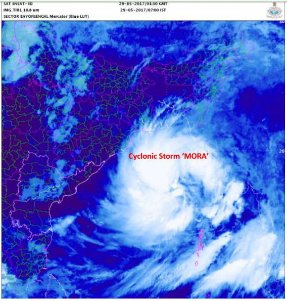 Cyclone 'MORA' out to welcome Monsoon in Eastern India