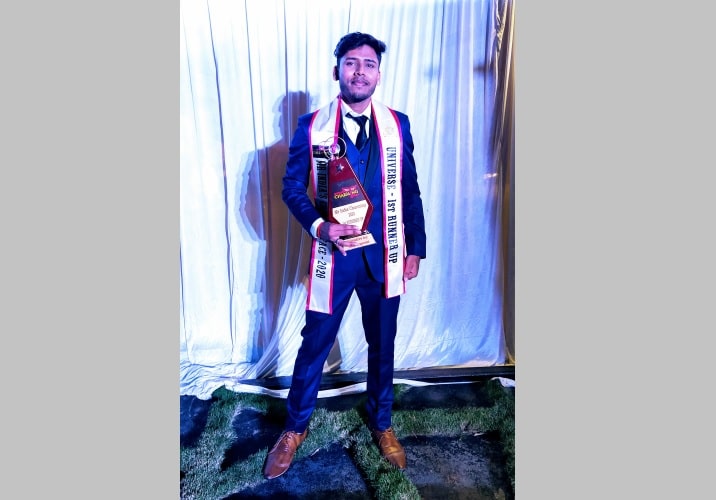 Hazaribagh boy Dev Raj wins Mr India Charming Face 2020 award in Goa