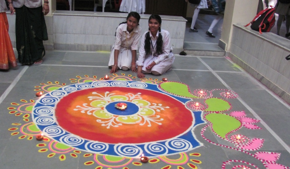 Inter-house Rangoli competition mark Diwali celebration at OPS, Ranchi