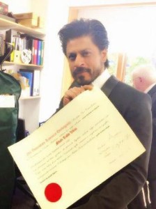 Shah Rukh Khan gets honorary degree from Scotland