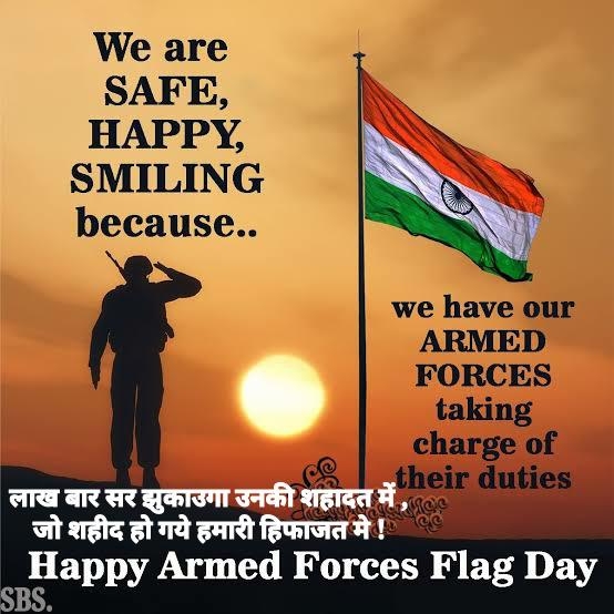 <p>Happy Armed Forces Flag Day.</p>
