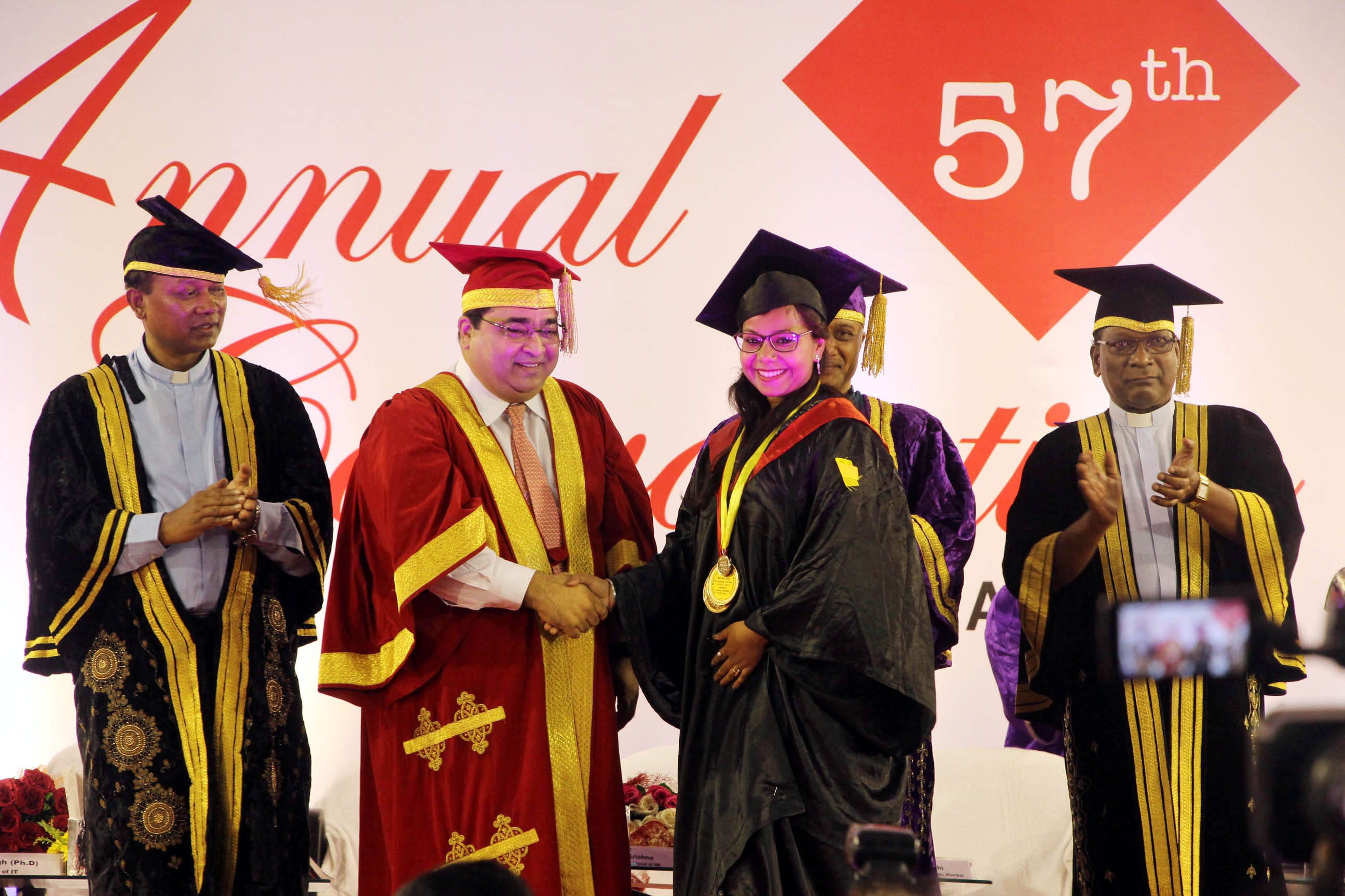 <p>Students during the 57th convocation ceremony of Xavier Institute of Social Services (XISS) in Ranchi on Tuesday.</p>
