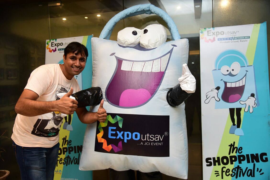 <p>Mascot of Expo Utsav 2017 rocking in business community in Jharkhand capital - Ranchi</p>
