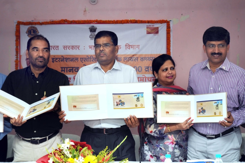 <p>Senior Superintendent of Post Office, Ranchi  K D Singh alongwith Director of Postal Service Bhupal Ram and others releases a special postal cover image of the President of…