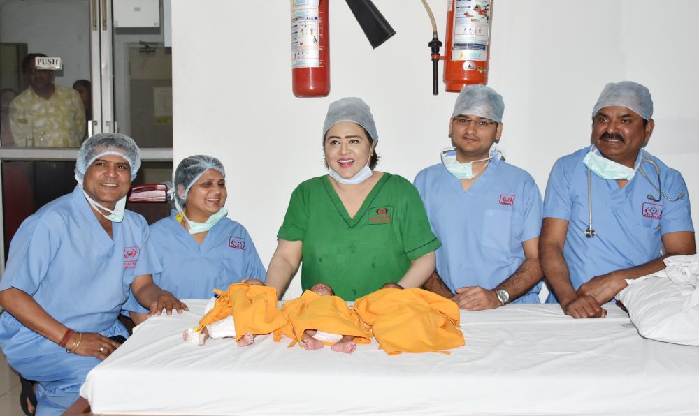 <p>Pictures of the neglected pre-mature triplets from Deoghar got new vision in Kashyap Memorial Eye Hospital.</p>
