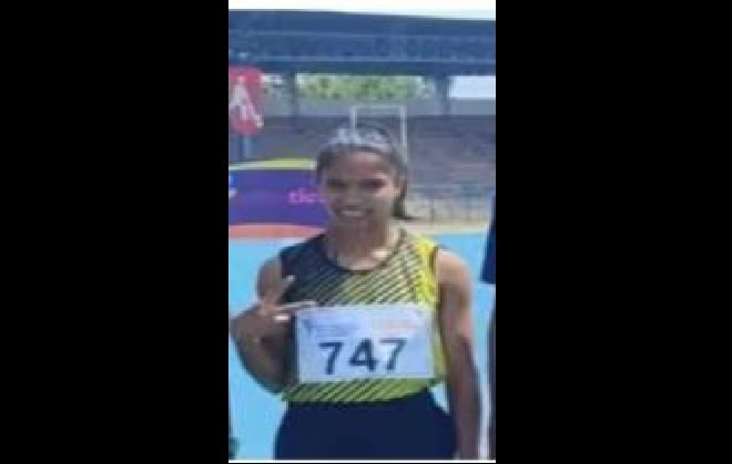 jharkhand-princess-preeti-lakra-wins-bronze-in-triple-jump-event-at-66th-national-school-games-in-bhopal