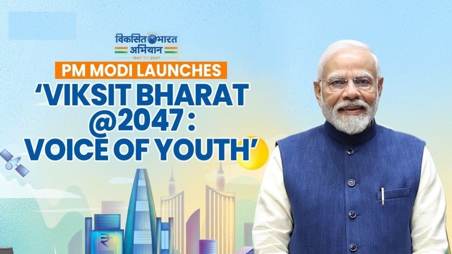 PM launches ‘Viksit Bharat 2047: Voice of Youth’