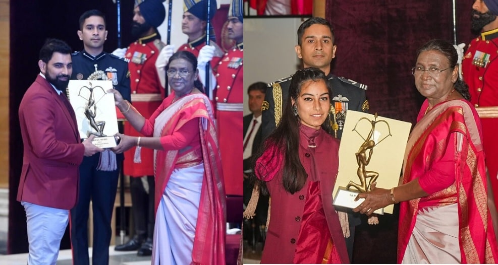 Mohammed Shami, para-archer Sheetal lead star Prade as president conferred top athletes with National Sports Awards