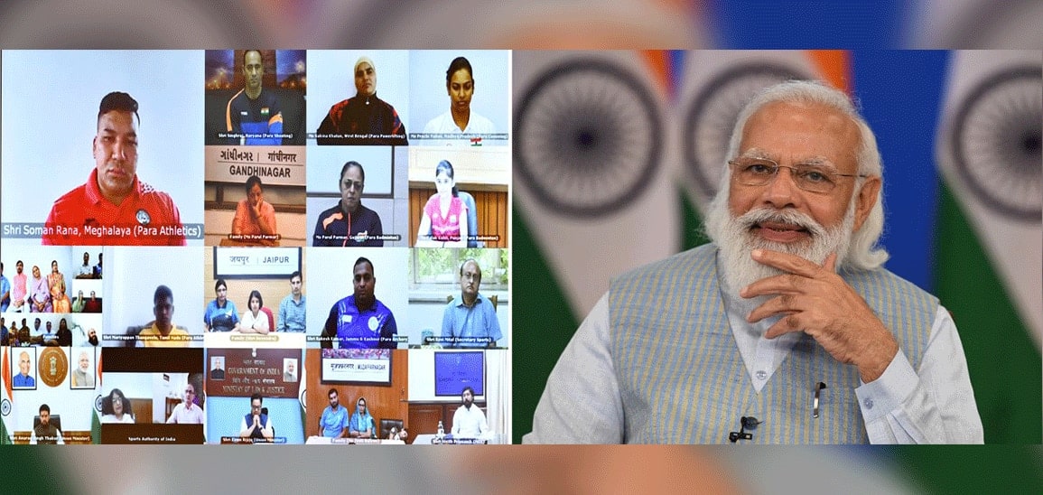 Para-athletes gifted their signed sporting equipments to PM