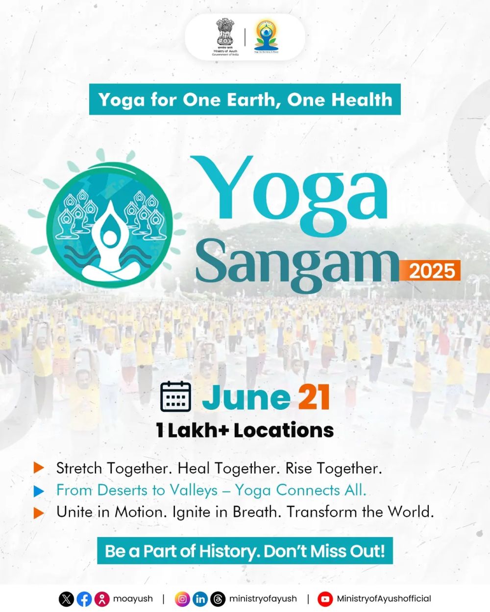 Yoga Sangam Event Registrations Surpass 4 Lakh mark