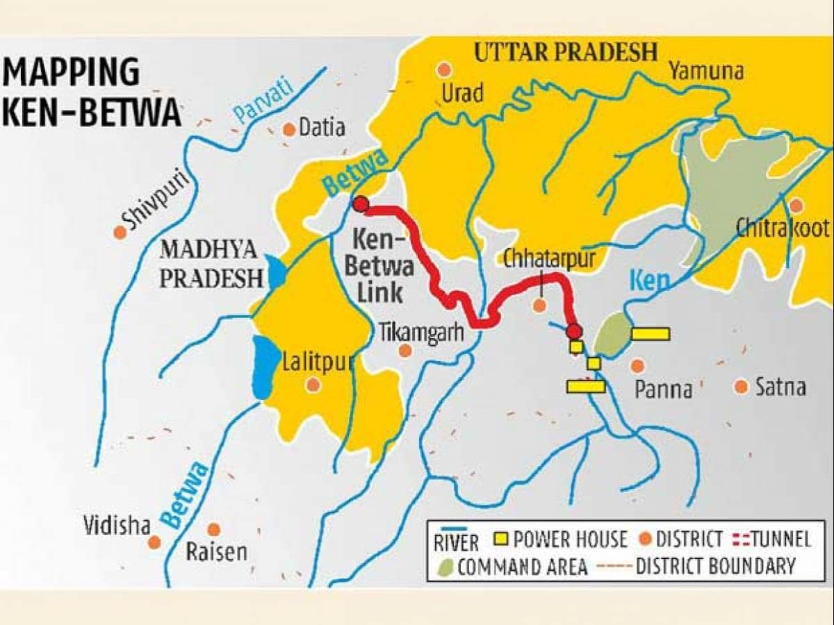 Rs.44,605 crore Ken-Betwa inter-linking of rivers project may provide water to draught prone areas of UP & MP