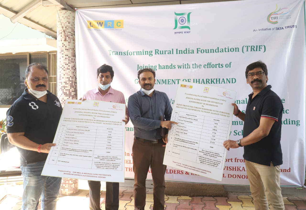 TRIF donates 8400 PPE kits to Jharkhand 