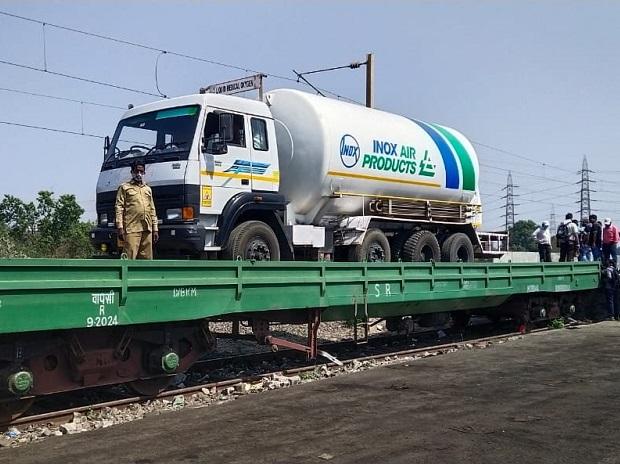 Oxygen Express Trains set a record by delivering more than 7115 MT of Medical Oxygen to the Nation