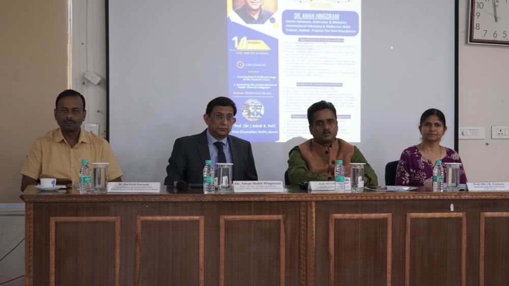 Dr. Aman Hingorani inspired law students at NUSRL, Ranchi 