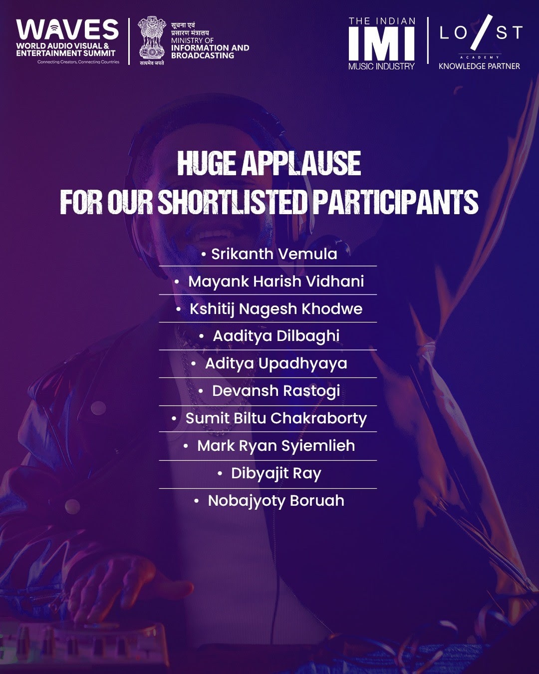 Top 10 Finalists announced for ‘Resonate: The EDM Challenge’ under WAVES ‘Create in India’ Challenge