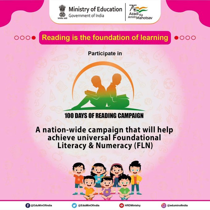 Govt launched 100 Days reading campaign- ‘Padhe Bharat’ 