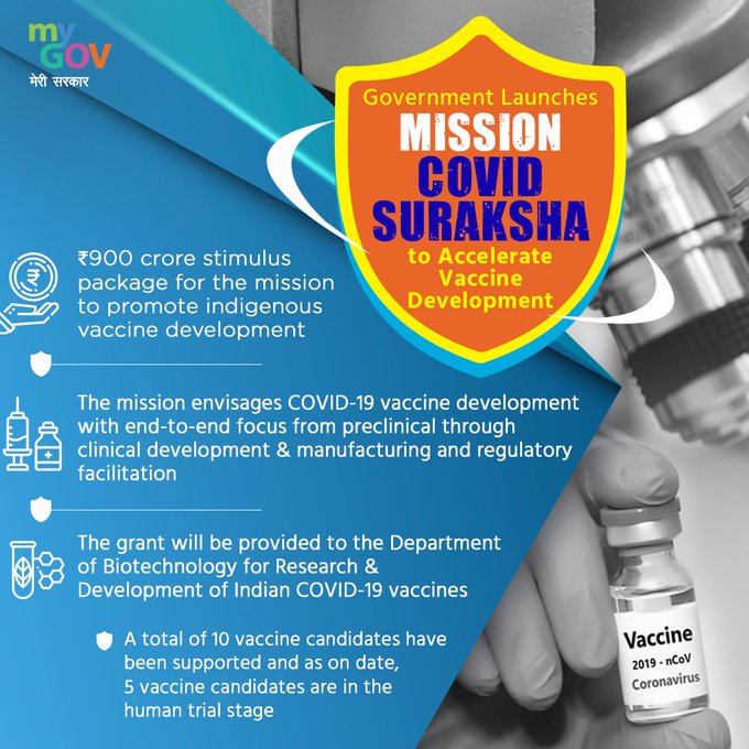 DBT launches Mission COVID Suraksha Program