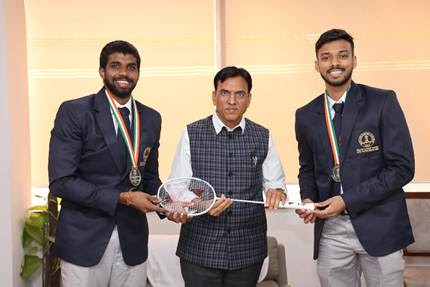 Short listed in 2023,Olympians Satwik-Chirag received Major Dhyan Chand Khel Ratna Award in 2025