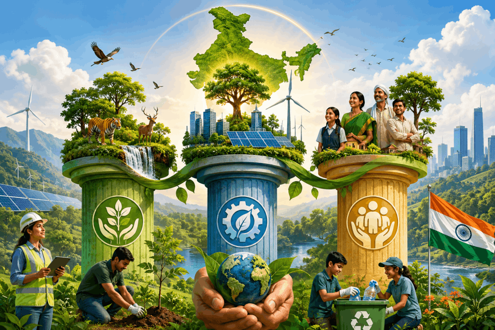 Three Pillars of India’s Green Transformation, a Research Report Explained 