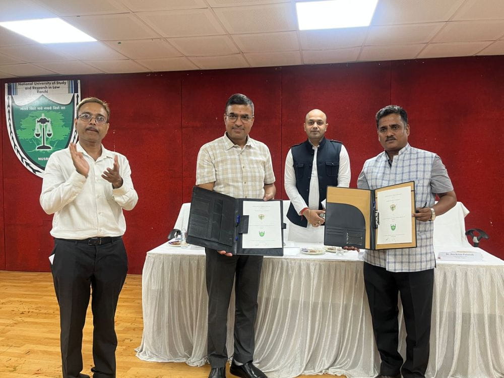 Jharkhand State Youth Commission and National University of Study and Research in Law ink MoU  