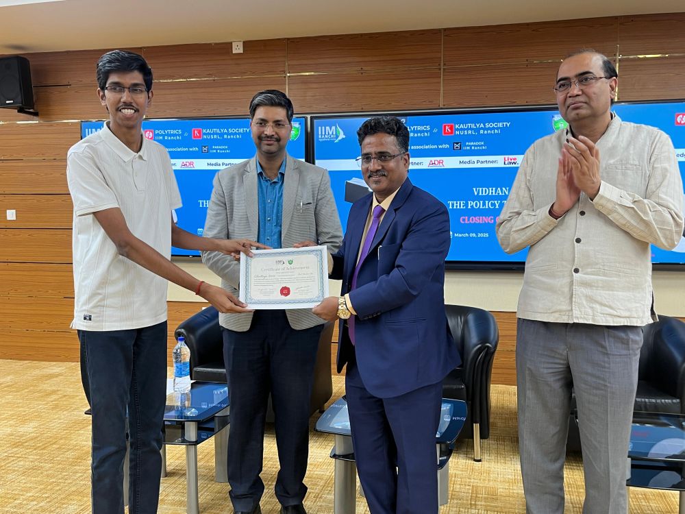 NUSRL Ranchi and IIM Ranchi Organized Vidhaan 2025 – The Policy Triathlon