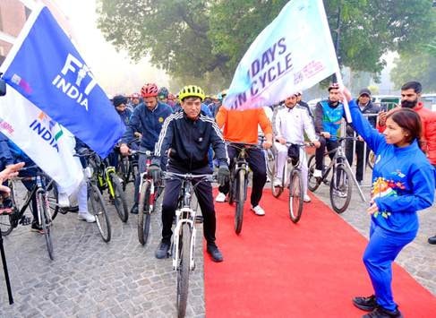  ‘Fit India Sundays on Cycle’ Initiative: CRPF, ITBP, former WWE star Shanky Singh Joins  Event