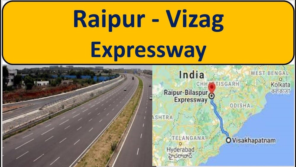 NH projects for the 6-lane Greenfield Raipur-Visakhapatnam corridor to be launched 