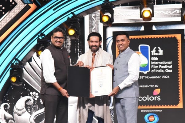 Indian Film Personality of the Year presented to Actor Vikrant Massey at IFFI 2024