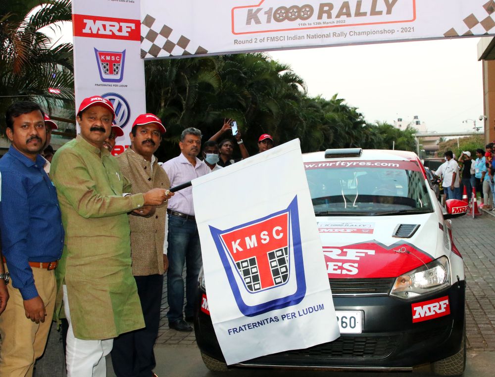 Karnataka-1000 Rally flagged off, Competitors give thumbs up to the Stages