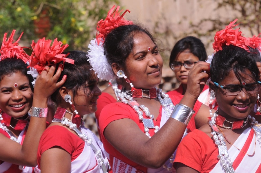 Sarna flags flutter in Jharkhand as Adivasis celebrate Sarhul festival 