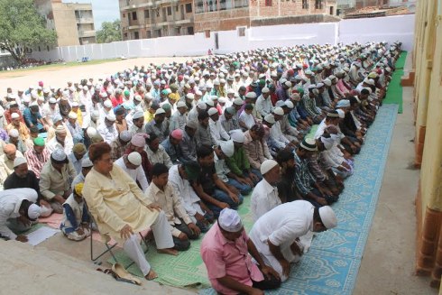 Muslims attend prayers during Jumat-ul-Vida in Ranchi