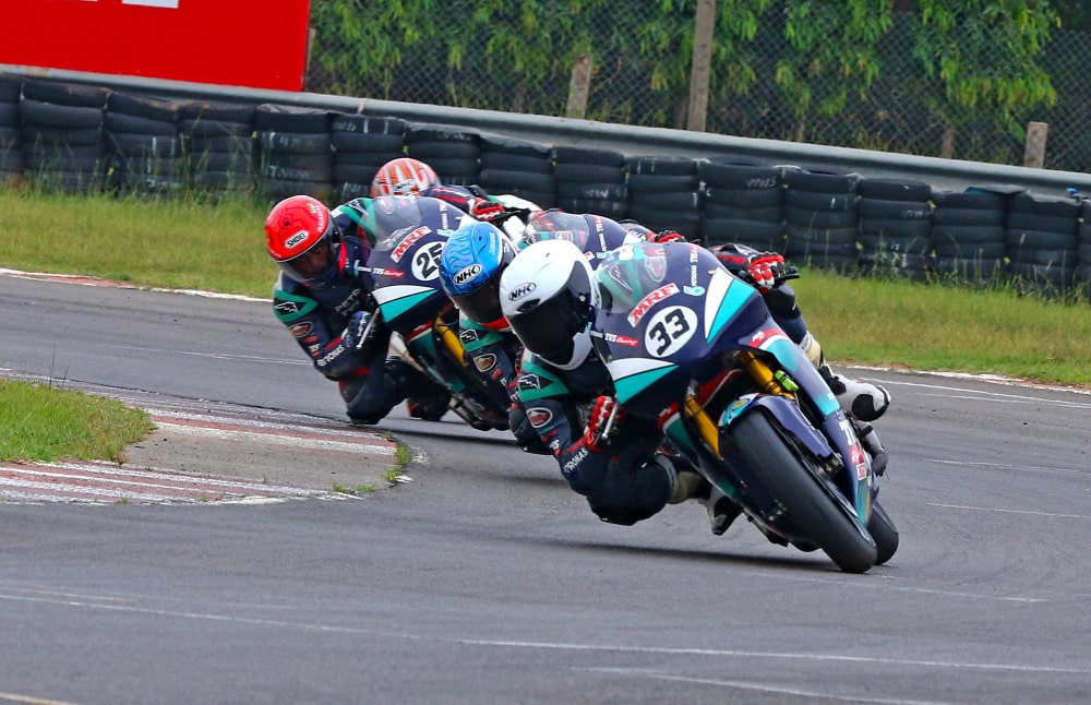 Ahamed leads 1-2 finish for Petronas TVS Racing, Second win for Jagan, Rohan Ramesh tops in Novice race