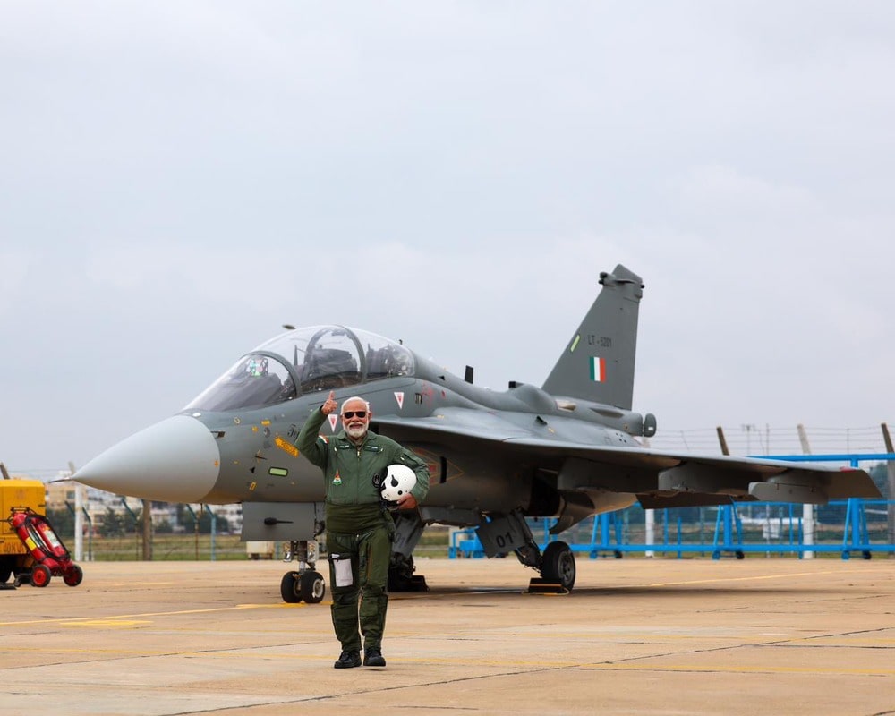 Modi becomes first PM to take sortie by supersonic combat aircraft, showcasing indigenous Tejas