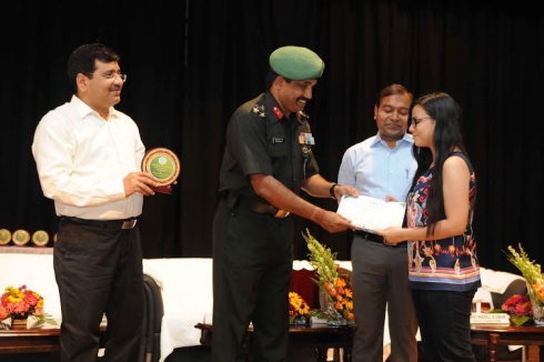 12th CBSE Board topper gets certificate from Brigadier