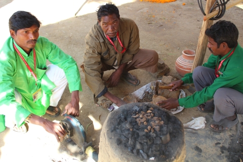 Tribals display ancient technology to manufacture iron at Surajkund Mela