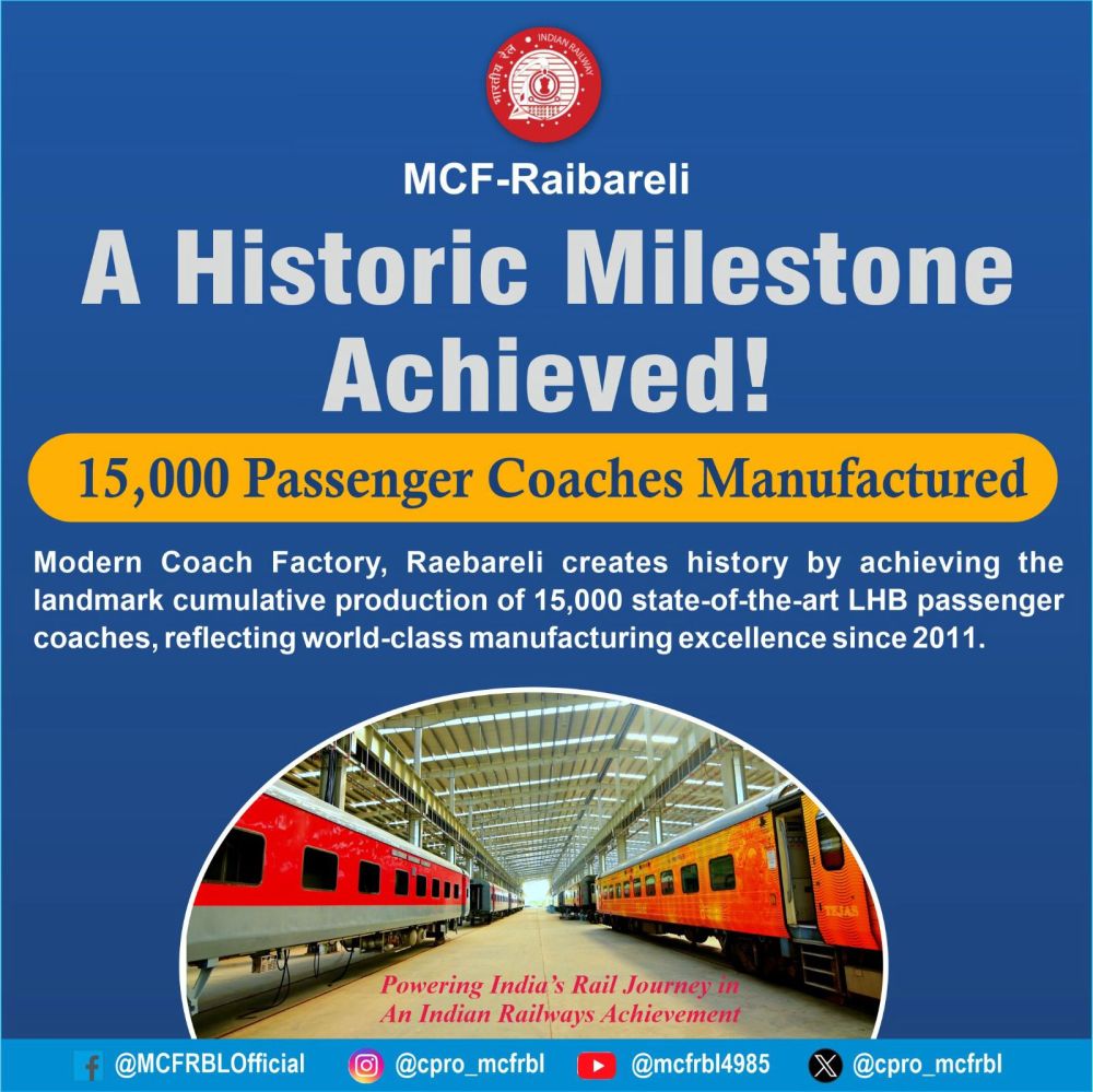 Behind the News: MCF Manufactures Its 15,000th Train Coach in Raebareli 