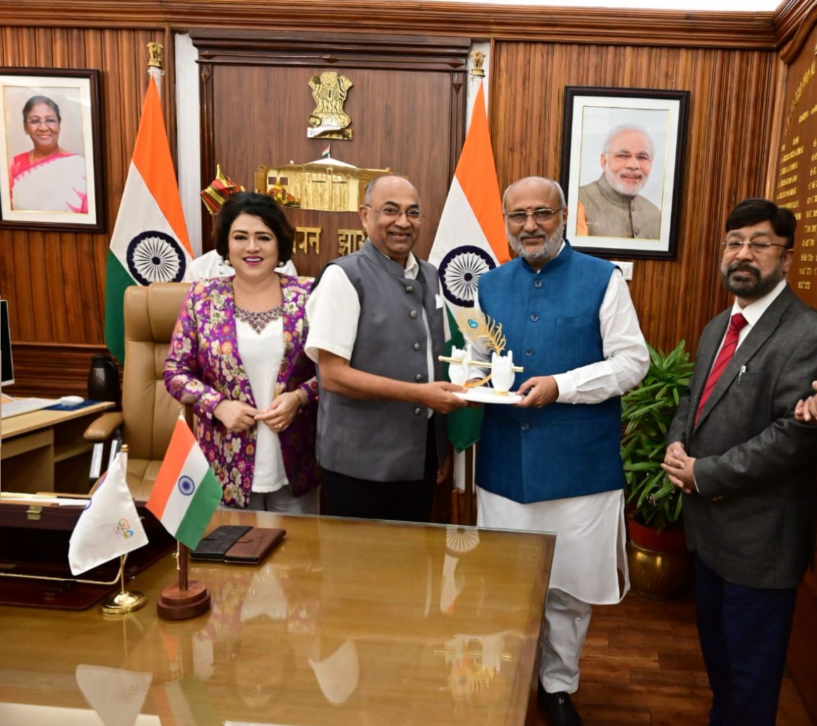 Wishes Pour In For CP Radhakrishnan in Jharkhand After Victory In VP Poll in Delhi