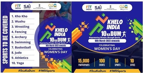 Khelo India Dus ka Dum tournament to be organized in 10 cities to celebrate International Women’s Day 2023